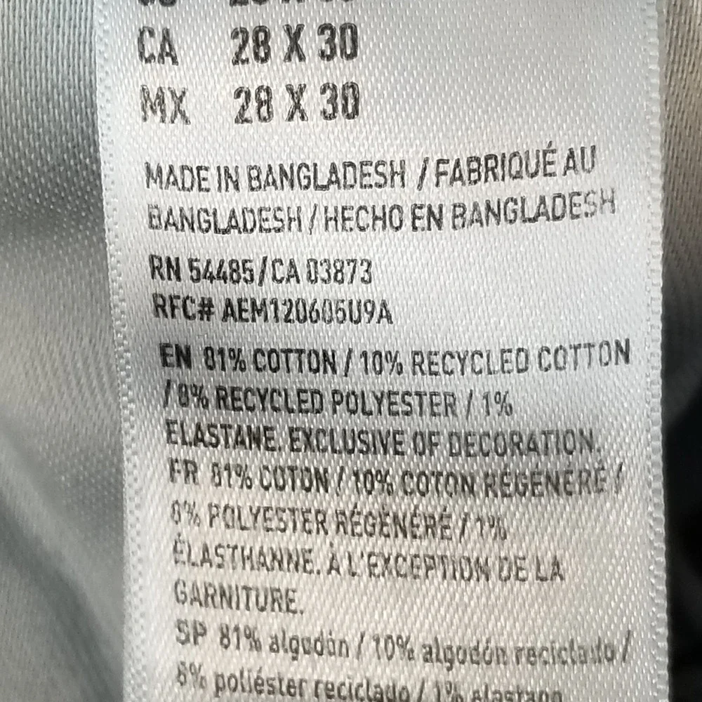 American Eagle jeans mens 28x30 Airflex+ blue flex stretch denim pants NEW